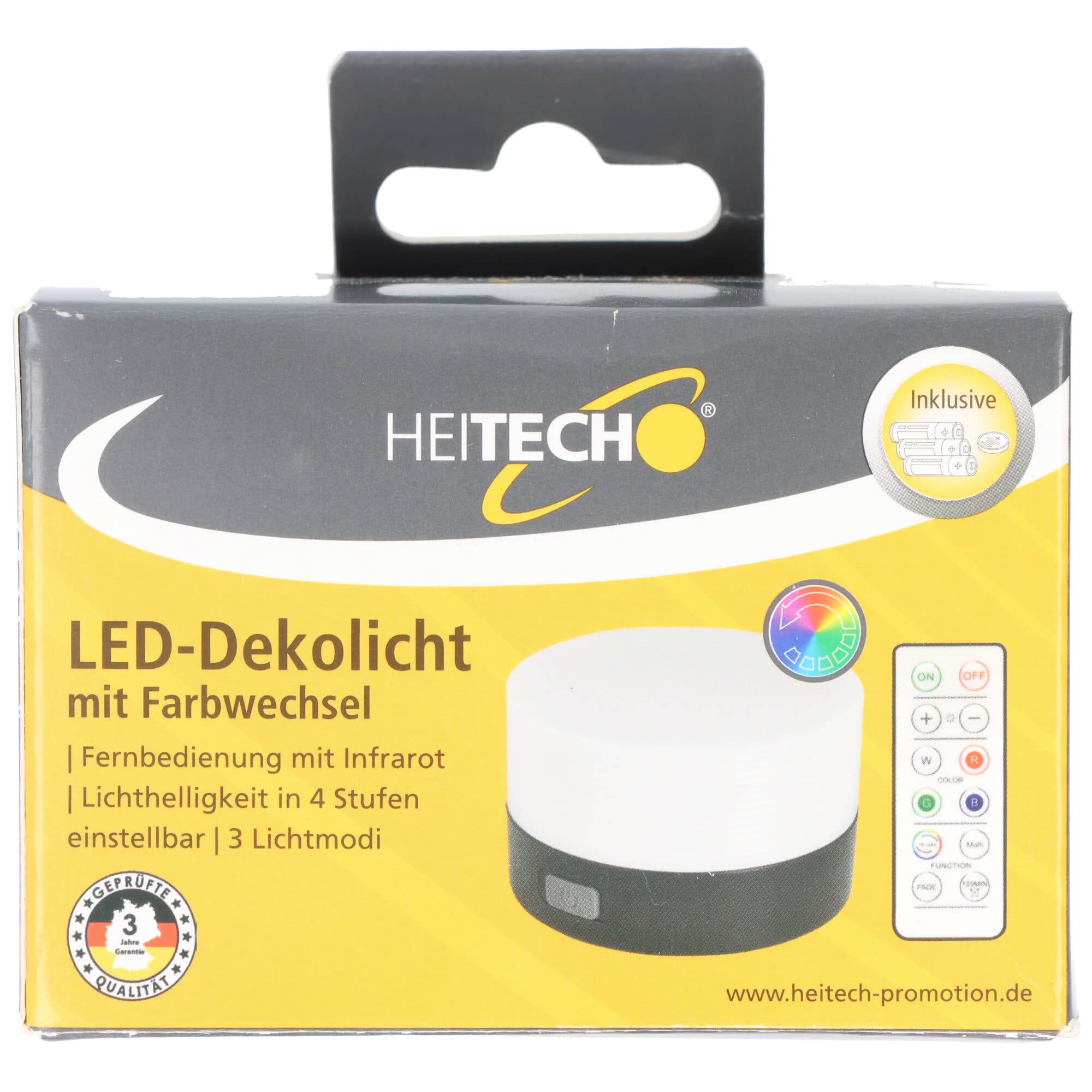 Lumière décorative LED avec changement de couleur, 4 niveaux de luminosité, 3 modes d'éclairage, fonction minuterie, télécommande infrarouge