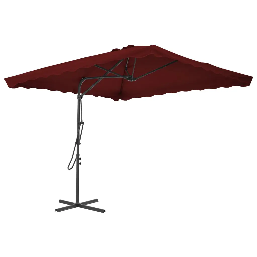 Parasol d'extérieur avec mât en acier vidaXL