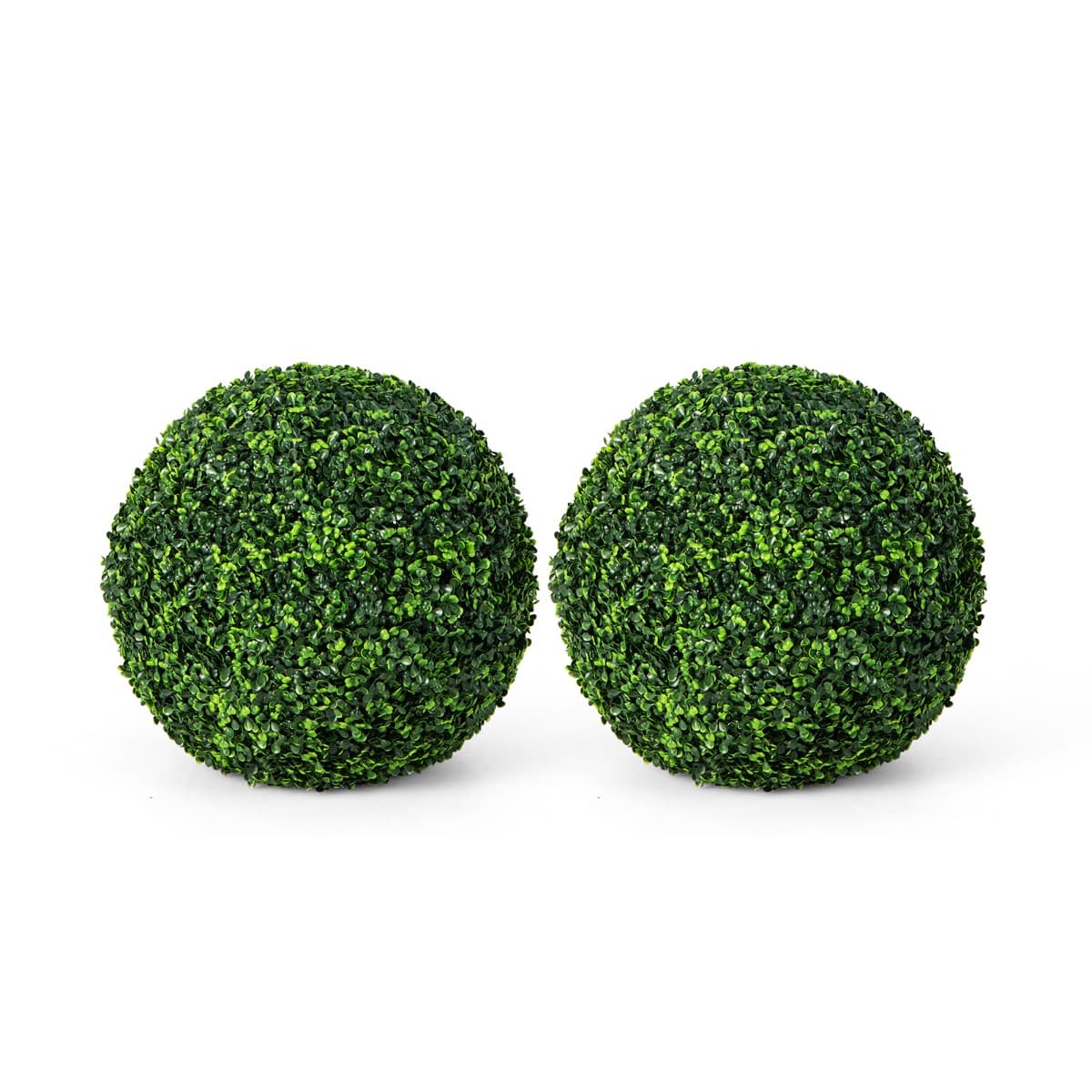 Costway2 Boules 48 cm Plante Artificielle Topiaire UV-Proof Faux Plantes pour Intérieur et Extérieur