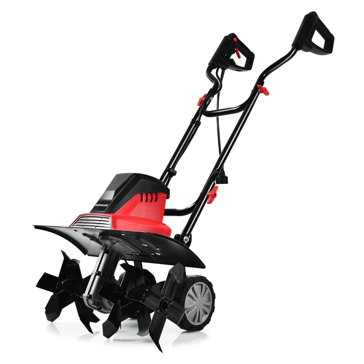 CostwayMotobineuse Motoculteur Électrique 1500W Profondeur Travail 22CM Largeur 43CM avec Poignée Pliable Roues Réglables 6 Lames