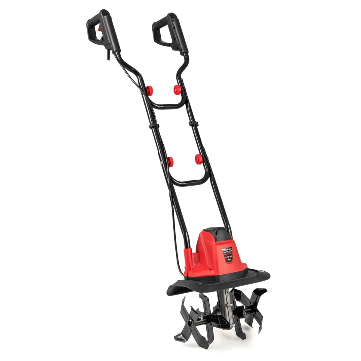 CostwayMotoculteur Électrique Filaire Pliable de 10A Outil de Jardinage Largeur de Travail de 32cm et Profondeur de 22cm Rouge