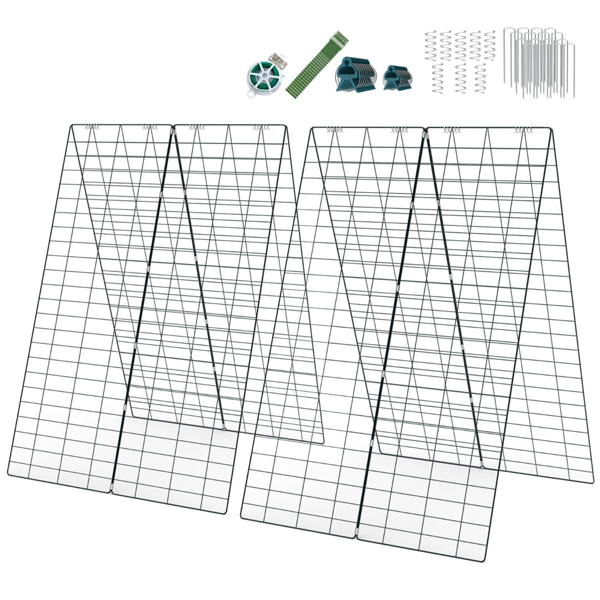 CostwayPlante Grimpante de Jardin 2 Pièces Support de Croissance pour Plantes Grimpantes Légumes Fruits