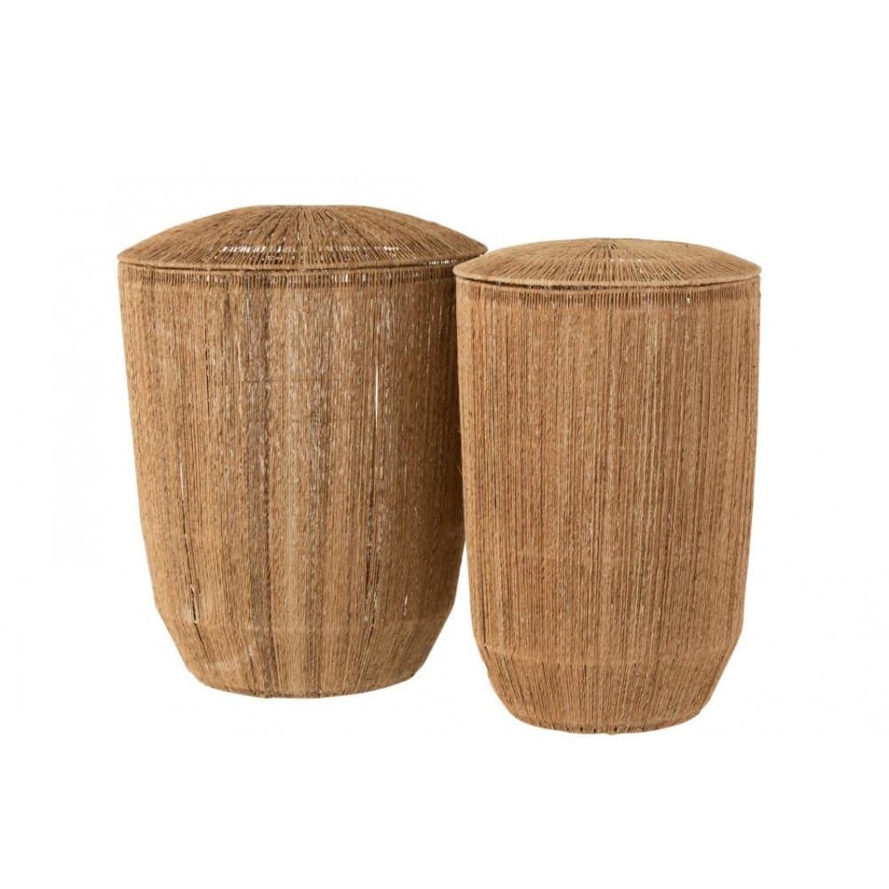 Set 2 Paniers Allongés Jute Naturel