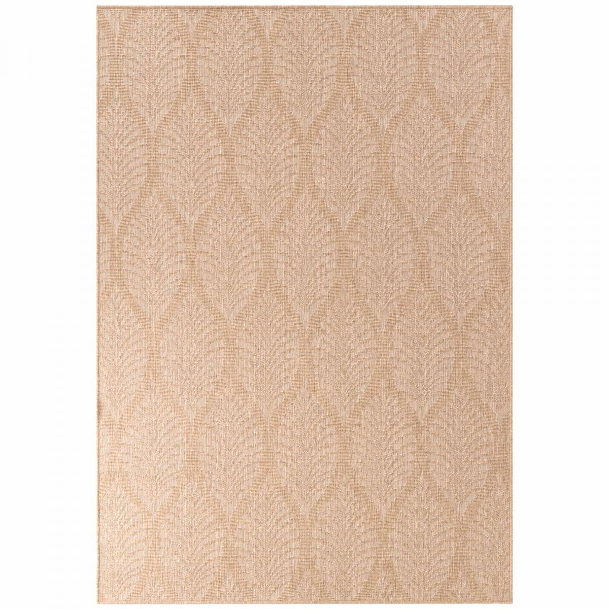 Tapis exterieur kilim nature floral, structure authentique, DINAV